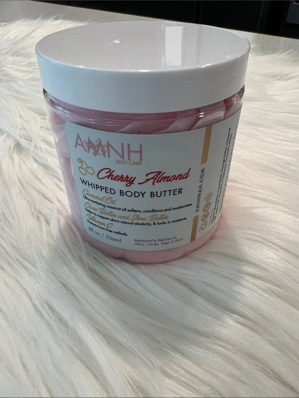 NWT Aminnah Cherry Almond Whipped Body Butter retails $38.00 USD